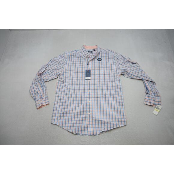 Izod Dress Shirt Long Sleeve Casual Button Up Plaid Mens Size Medium NWT - Picture 5 of 12